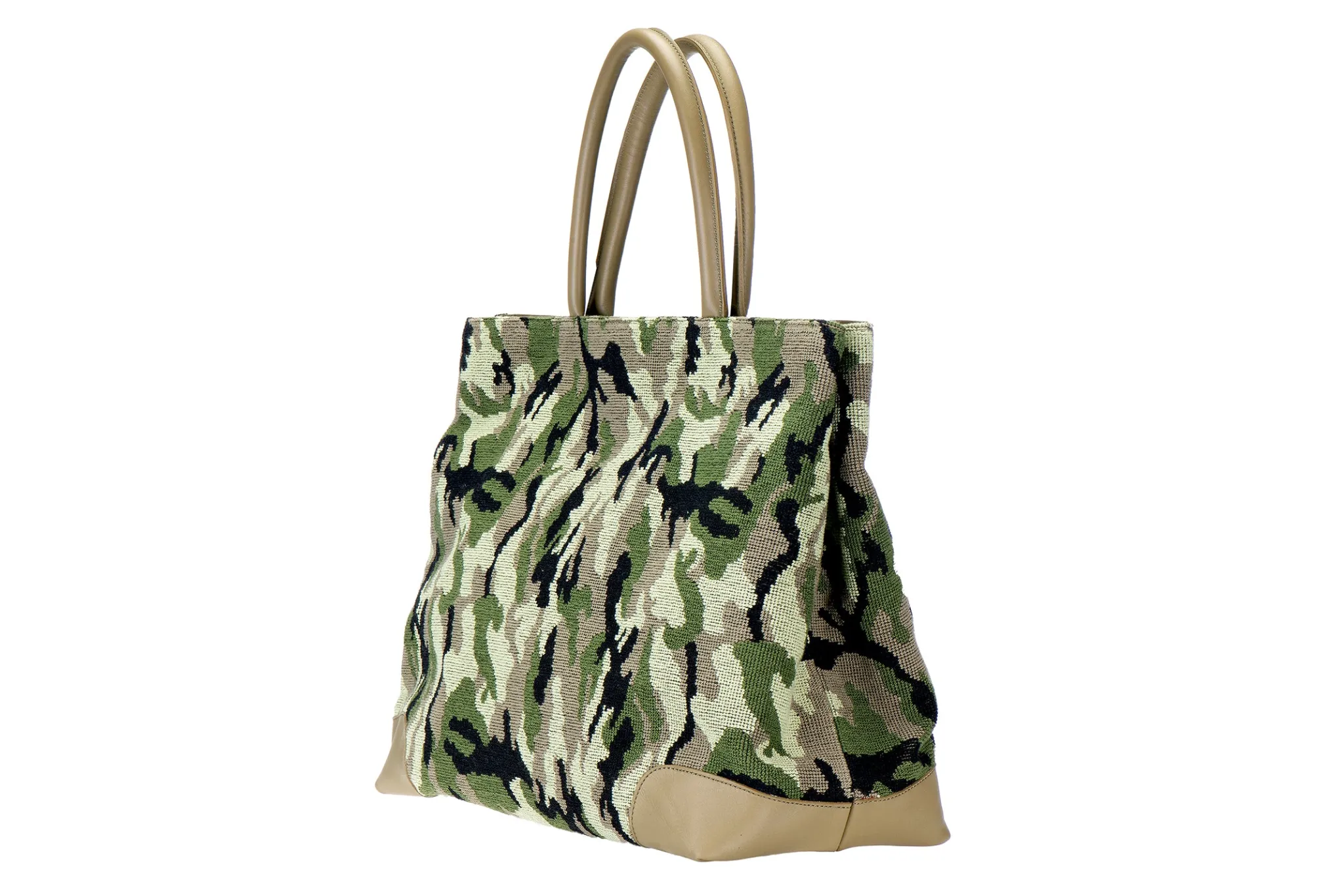 Green Needlepoint Tote<Stubbs & Wootton Clearance