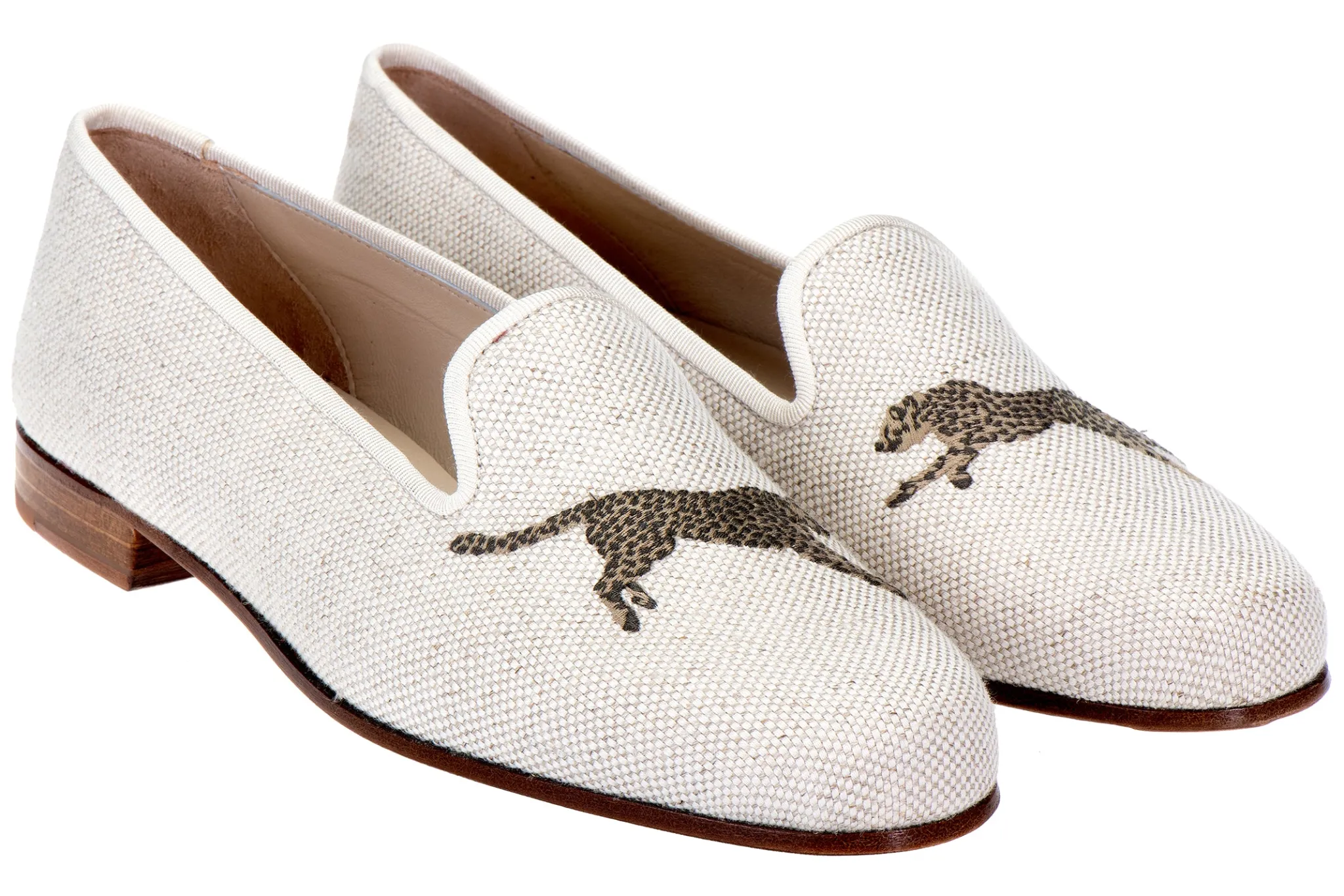 Cheetah Dune Linen Slipper (Men)<Stubbs & Wootton Sale