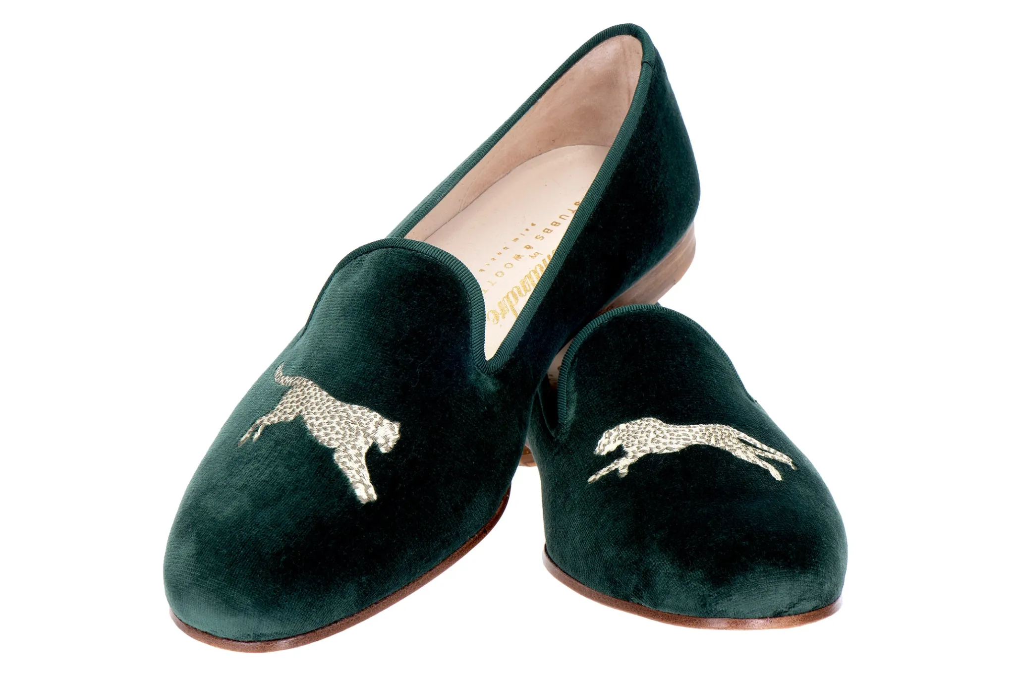 Cheetah Evergreen Velvet Slipper (Men)<Stubbs & Wootton Fashion