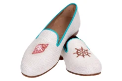 Conch Helm Linen Slipper (Men)<Stubbs & Wootton Sale