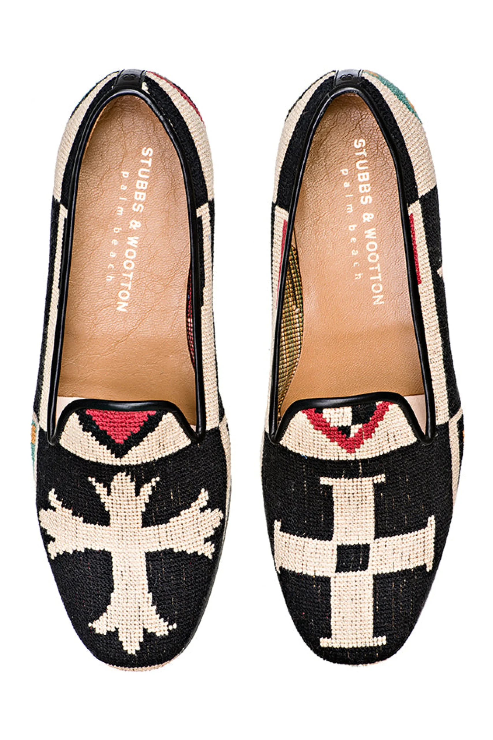 Crest Needlepoint Slipper (Women)<Stubbs & Wootton Clearance