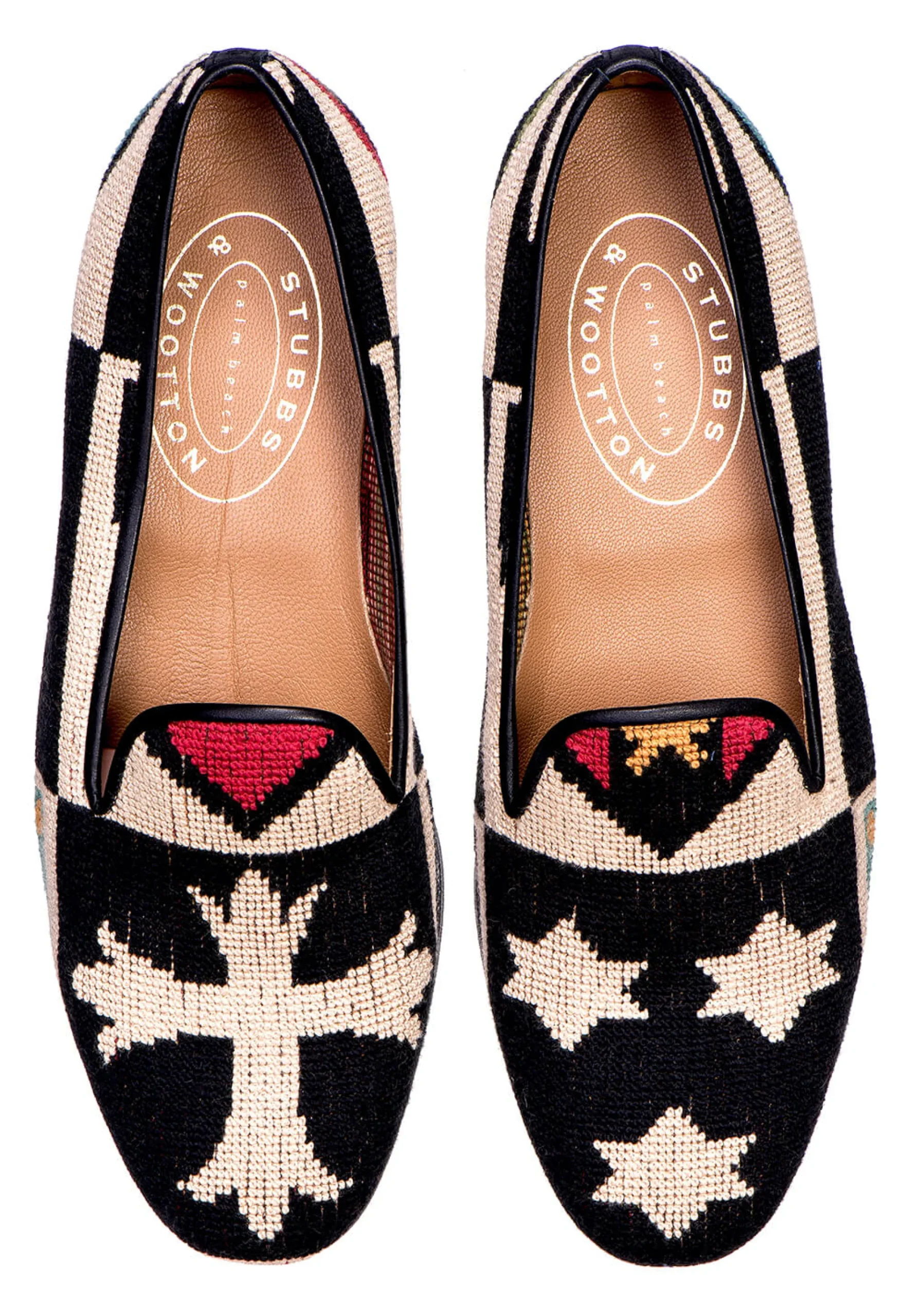 Crest Needlepoint Slipper (Women)<Stubbs & Wootton Clearance