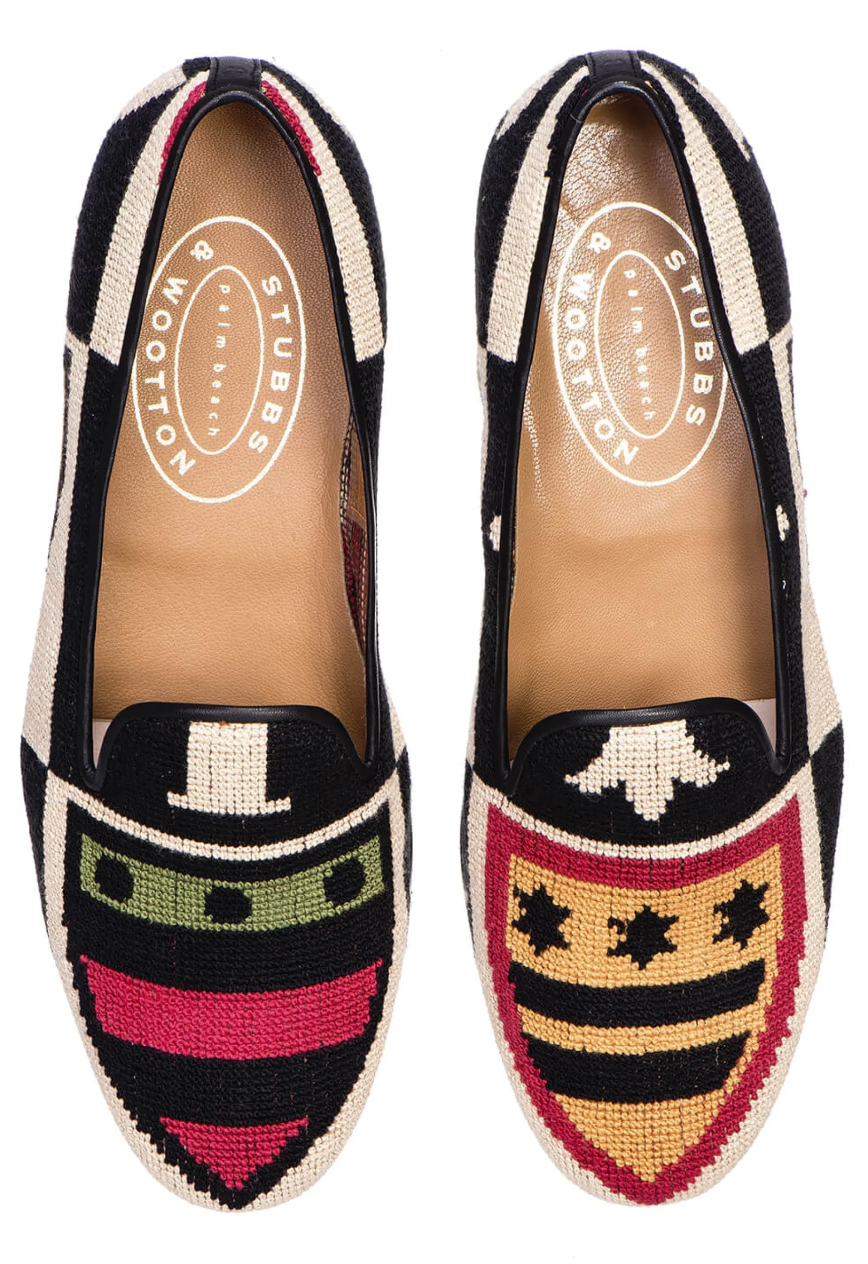 Crest Needlepoint Slipper (Narrow)<Stubbs & Wootton Discount