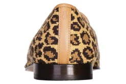 Jane Leopard Needlepoint Slipper (Wide)<Stubbs & Wootton Hot
