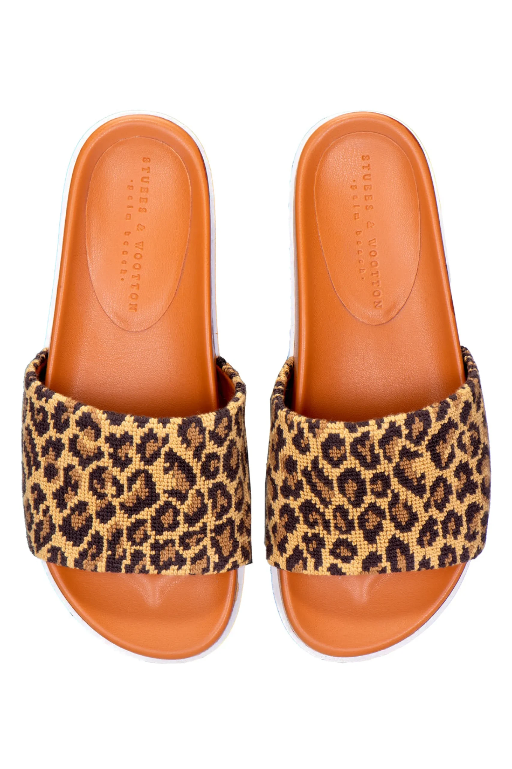 Jane Leopard Needlepoint Slip (Women)<Stubbs & Wootton Outlet