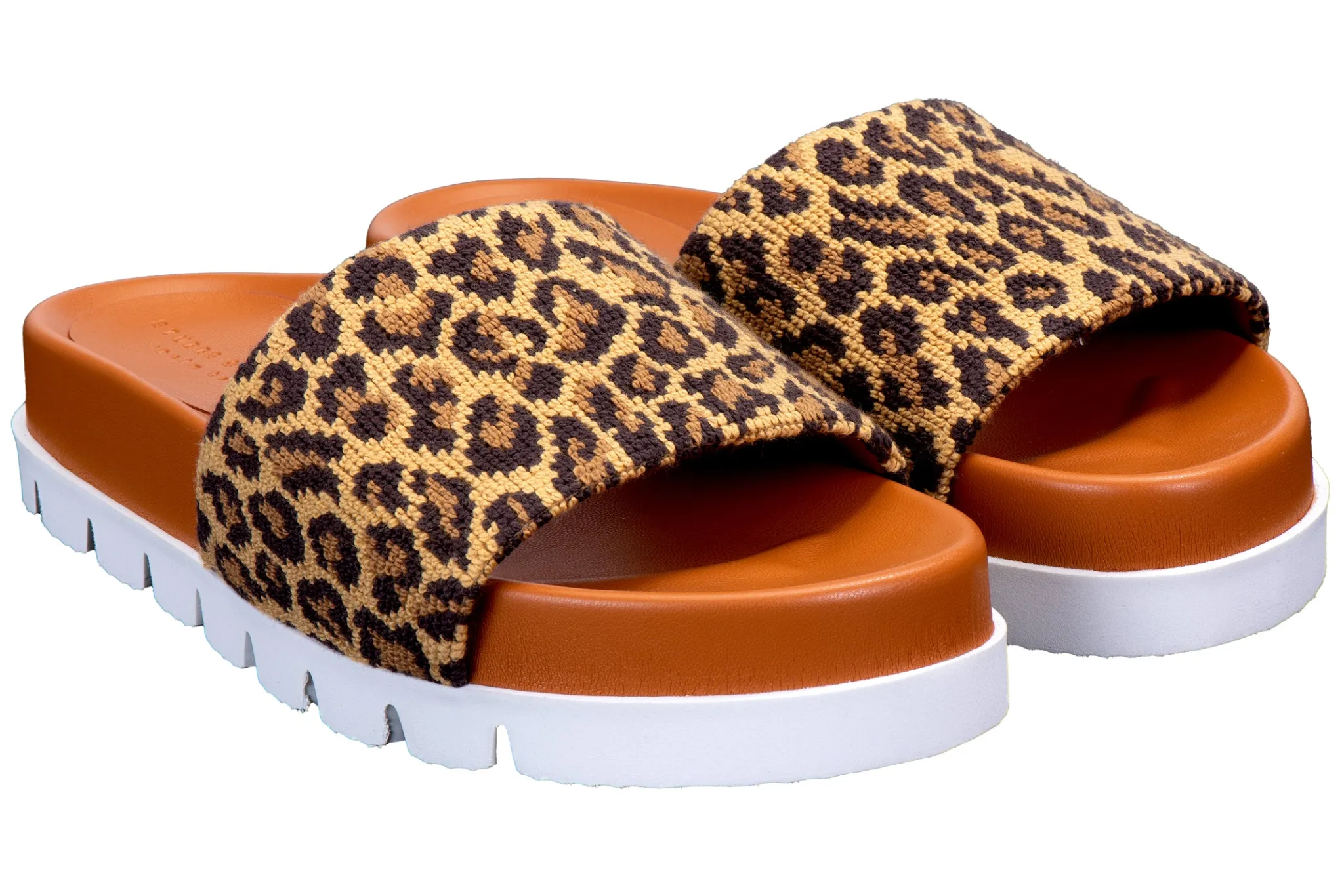 Jane Leopard Needlepoint Slip (Women)<Stubbs & Wootton Outlet