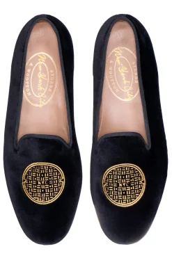 Metropolis Gold Velvet Slipper (Men)<Stubbs & Wootton Sale