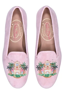 PB Clocktower Champagne Velvet Slipper (Women)<Stubbs & Wootton Sale
