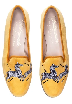Zebras Velvet Slipper (Men)<Stubbs & Wootton New
