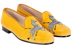 Zebras Velvet Slipper (Men)<Stubbs & Wootton New